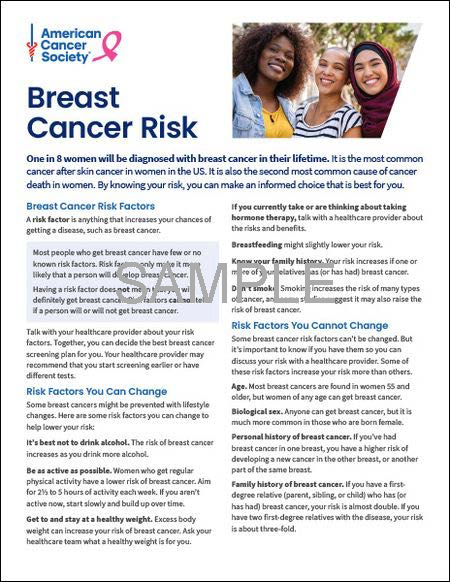 Breast Cancer Risk Flyer - English (4622.00)