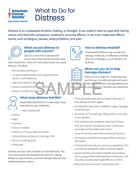 What to Do for Distress Tearsheet x 50 - English (2145.00)