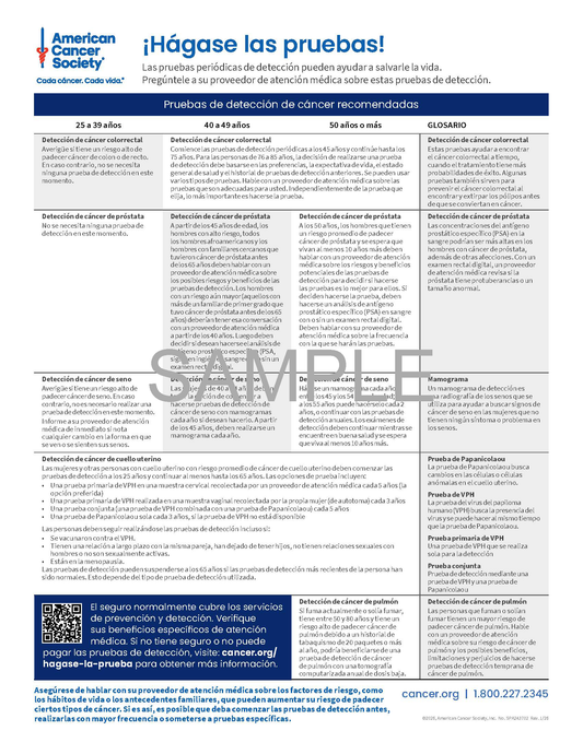 Get Your Tests! Flyer - Spanish (2437.02)