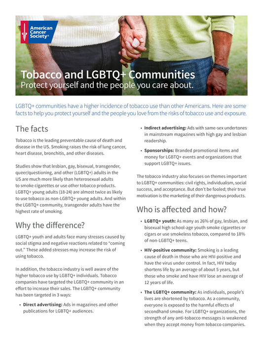 Tobacco and LGBTQ+ Communities Flyer - English (2025.00)
