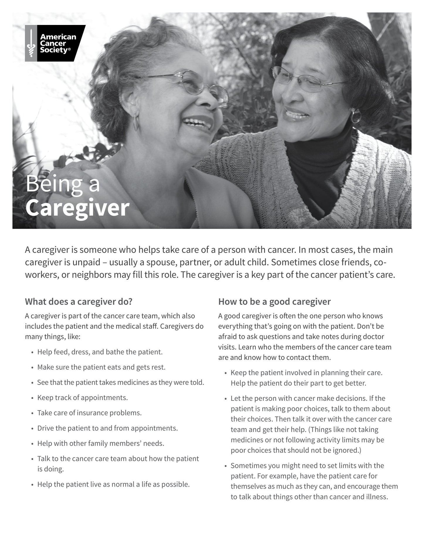 Being A Caregiver Tearsheet x 50 - English (2134.00)