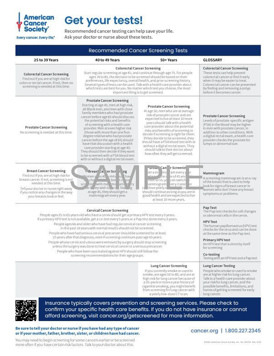 Get Your Tests! Flyer - English (2437.01)